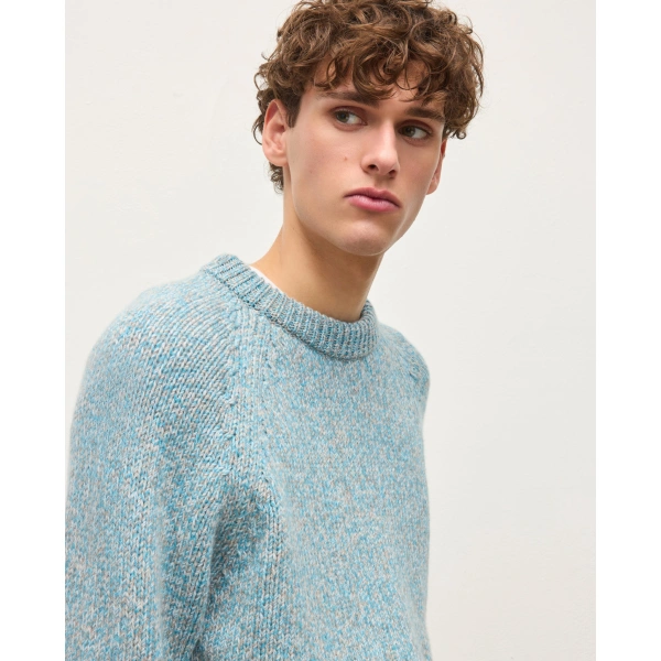 Johnstons of Elgin Fyfe Bright Blue Cashmere Jumper