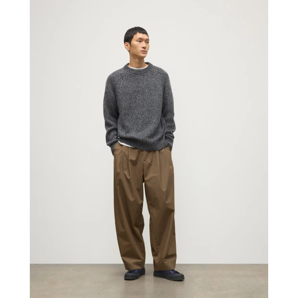 Johnstons of Elgin Fyfe Dark Navy Marl Cashmere Jumper