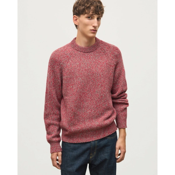 Johnstons of Elgin Fyfe Red Cashmere Jumper