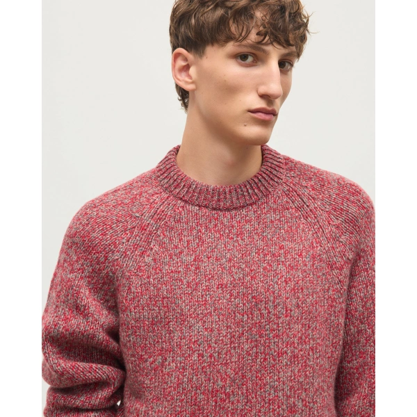 Johnstons of Elgin Fyfe Red Cashmere Jumper