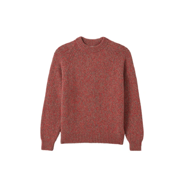 Johnstons of Elgin Fyfe Red Cashmere Jumper | Men Knitwear | Coveti