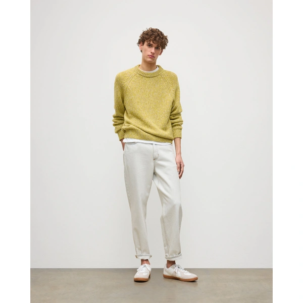 Johnstons of Elgin Fyfe Yellow Cashmere Jumper