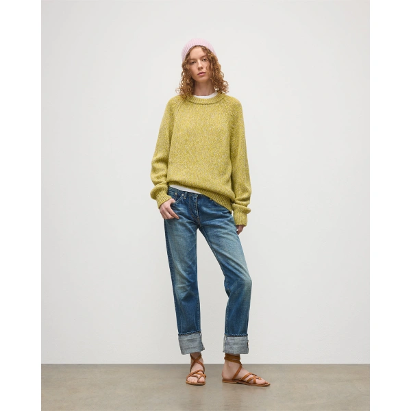 Johnstons of Elgin Fyfe Yellow Cashmere Jumper
