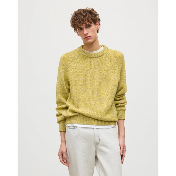 Johnstons of Elgin Fyfe Yellow Cashmere Jumper