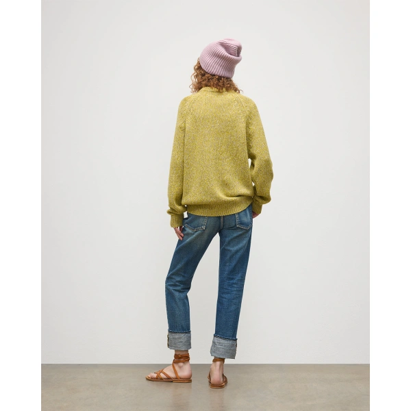 Johnstons of Elgin Fyfe Yellow Cashmere Jumper