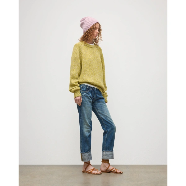 Johnstons of Elgin Fyfe Yellow Cashmere Jumper