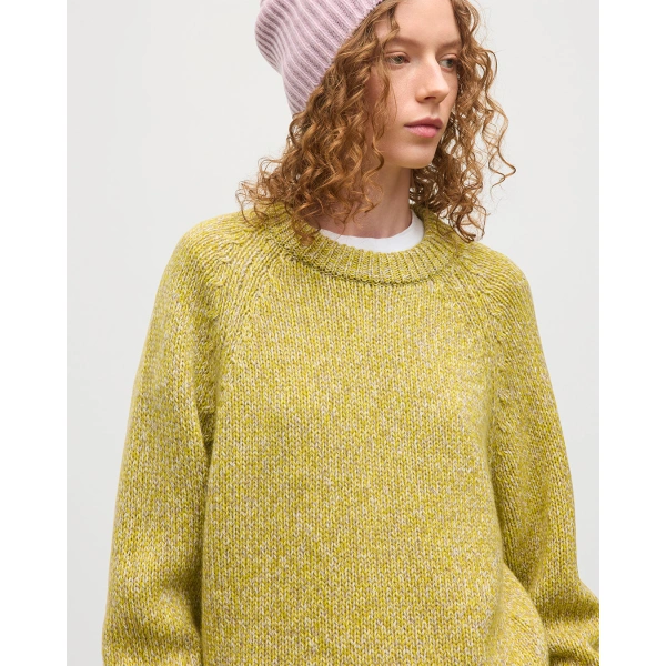 Johnstons of Elgin Fyfe Yellow Cashmere Jumper