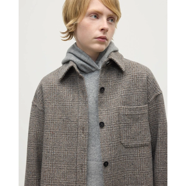 Johnstons of Elgin Glen Urquhart Check Oversized Shirt