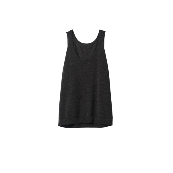 Johnstons of Elgin Greer Dark Grey Merino Vest | Sleeveless | Coveti