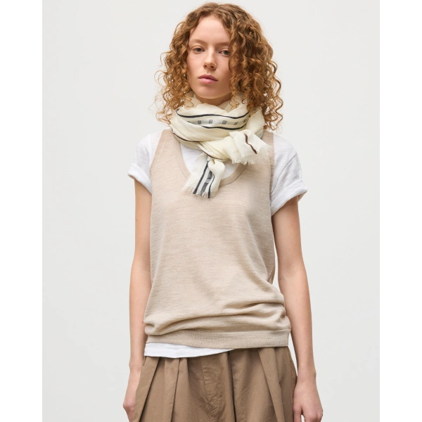 Johnstons of Elgin Greer Natural Merino Vest