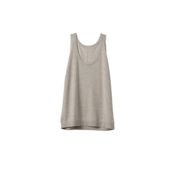 Johnstons of Elgin Greer Natural Merino Vest | Sleeveless | Coveti