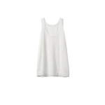 Johnstons of Elgin Greer White Merino Vest | Sleeveless | Coveti