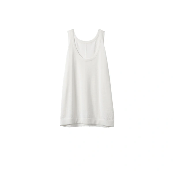 Greer White Merino Vest