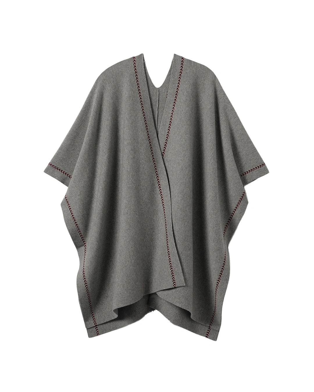 Johnstons of Elgin Hawk Light Grey Cashmere Poncho Johnstons of Elgin Hawk Light Grey Cashmere Poncho | Knitwear | Coveti