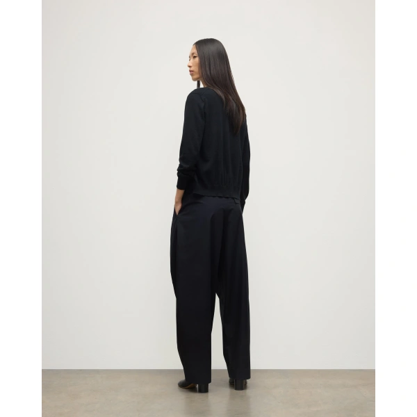 Johnstons of Elgin Honor Black Superfine Cashmere Cardigan