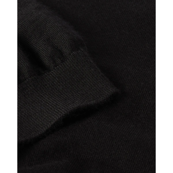 Johnstons of Elgin Honor Black Superfine Cashmere T-Shirt