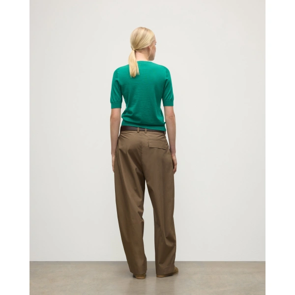 Johnstons of Elgin Honor Bright Green Superfine Cashmere T-Shirt