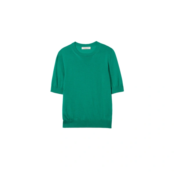 Honor Bright Green Superfine Cashmere T-Shirt
