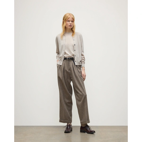 Johnstons of Elgin Honor Cream Superfine Cashmere Cardigan