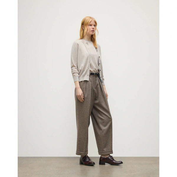 Johnstons of Elgin Honor Cream Superfine Cashmere Cardigan