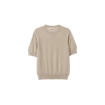 Johnstons of Elgin Honor Cream Superfine Cashmere T-Shirt | T-shirts | Coveti