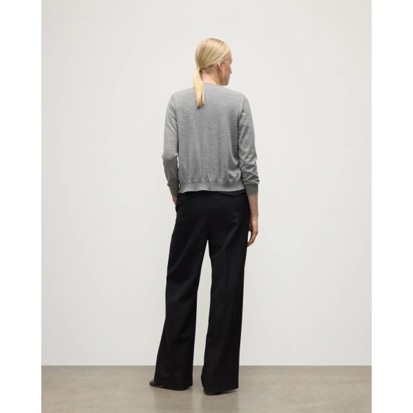 Johnstons of Elgin Honor Grey Superfine Cashmere Cardigan