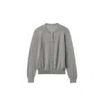 Johnstons of Elgin Honor Grey Superfine Cashmere Cardigan | Cardigan | Coveti