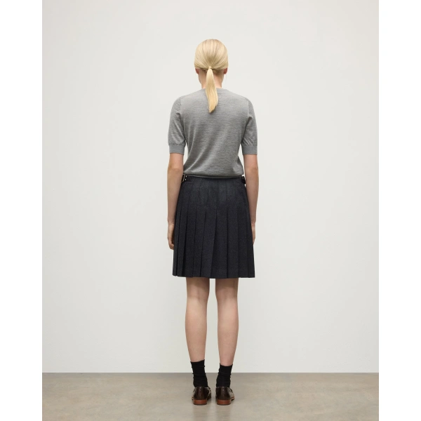 Johnstons of Elgin Honor Grey Superfine Cashmere T-Shirt