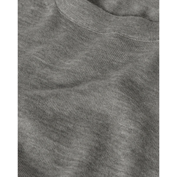 Johnstons of Elgin Honor Grey Superfine Cashmere T-Shirt