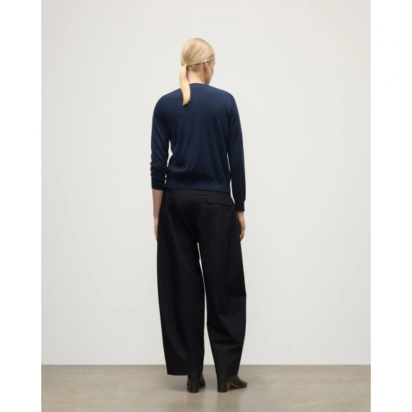 Johnstons of Elgin Honor Navy Superfine Cashmere Cardigan