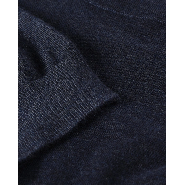 Johnstons of Elgin Honor Navy Superfine Cashmere T-Shirt