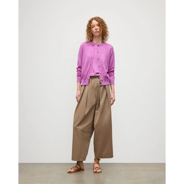 Johnstons of Elgin Honor Pink Superfine Cashmere Cardigan