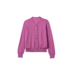 Johnstons of Elgin Honor Pink Superfine Cashmere Cardigan | Cardigan | Coveti
