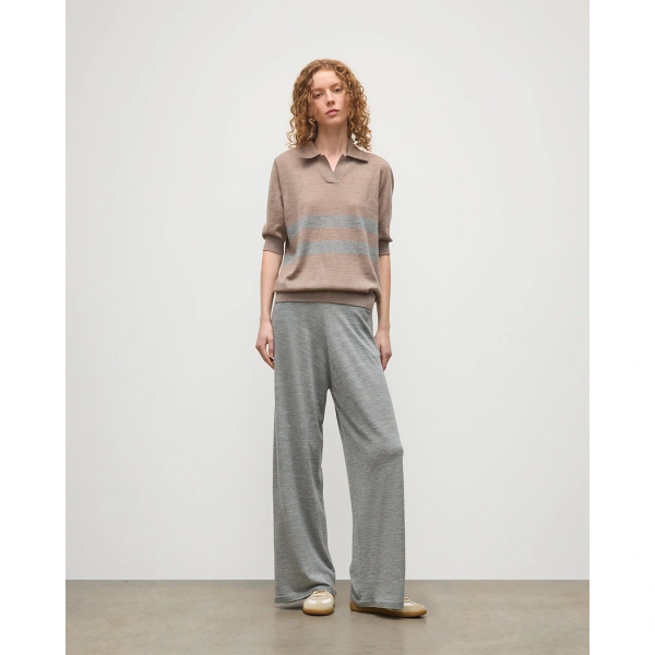 Johnstons of Elgin Ina Grey Merino Trousers