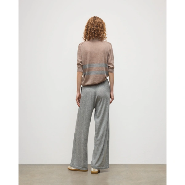 Johnstons of Elgin Ina Grey Merino Trousers