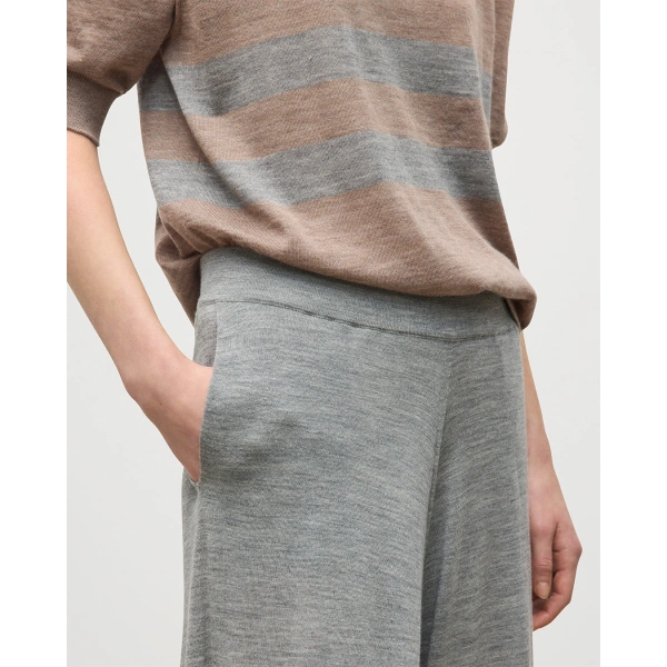 Johnstons of Elgin Ina Grey Merino Trousers