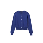 Johnstons of Elgin Iris Blue Classic Cashmere Cardigan | Cardigan | Coveti