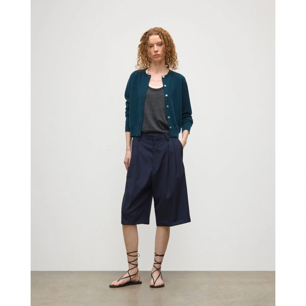 Johnstons of Elgin Iris Bottle Green Classic Cashmere Cardigan