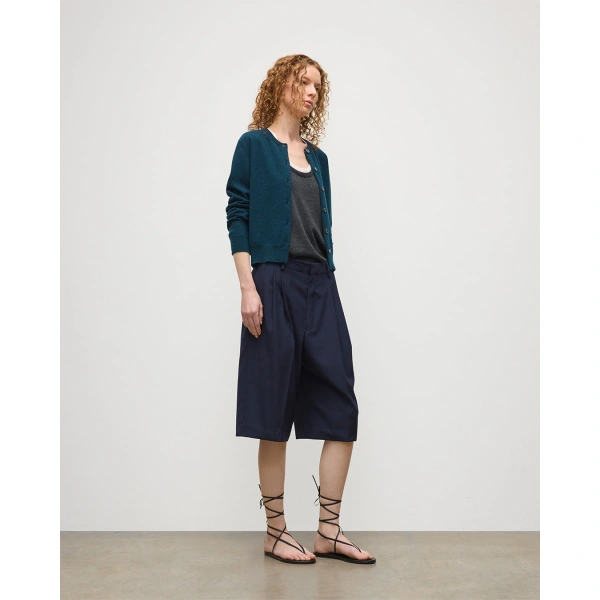 Johnstons of Elgin Iris Bottle Green Classic Cashmere Cardigan