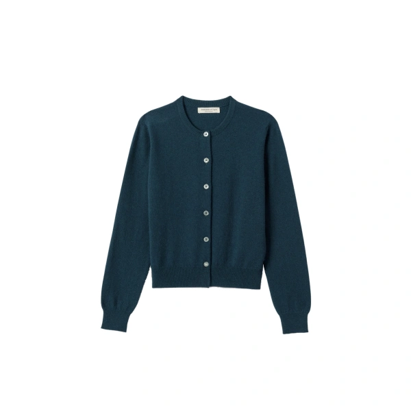 Iris Bottle Green Classic Cashmere Cardigan