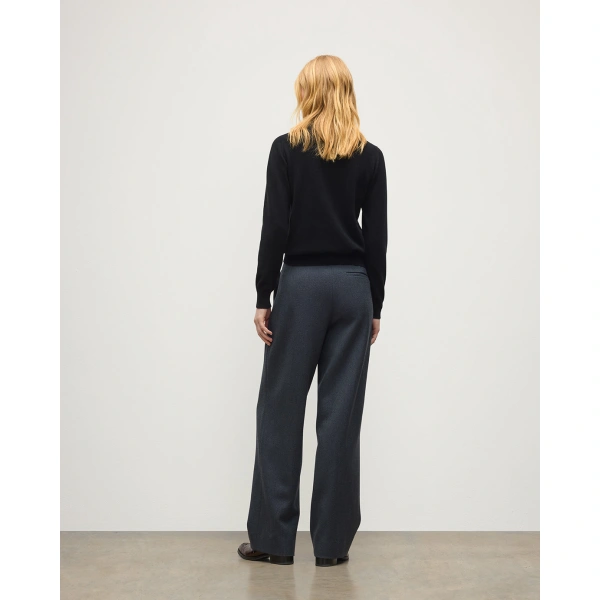Johnstons of Elgin Iris Classic Black Roll Neck Cashmere Jumper