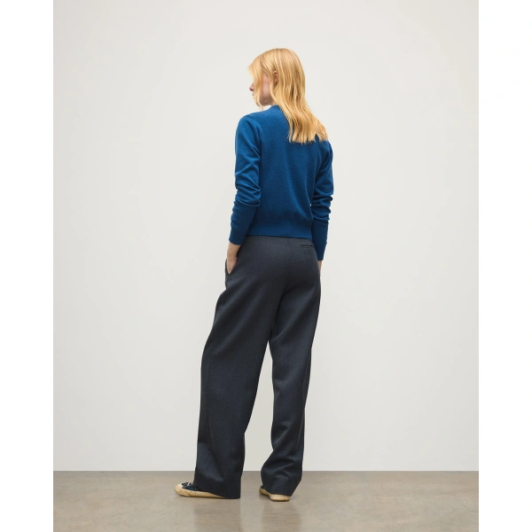 Johnstons of Elgin Iris Classic Blue Cashmere Cardigan