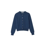 Johnstons of Elgin Iris Classic Blue Cashmere Cardigan | Cardigan | Coveti