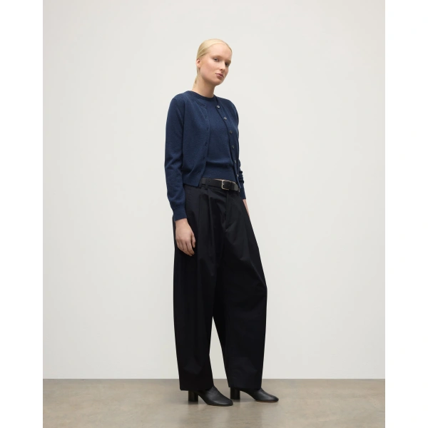 Johnstons of Elgin Iris Classic Navy Cashmere Cardigan