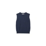 Johnstons of Elgin Iris Classic Navy Cashmere Tank | Sleeveless | Coveti