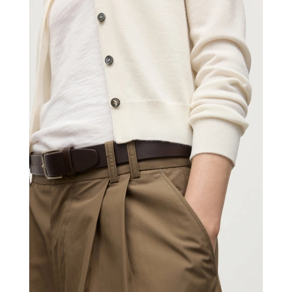 Johnstons of Elgin Iris Classic White Cashmere Cardigan
