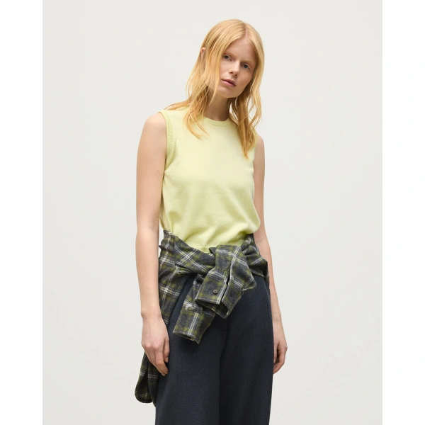 Johnstons of Elgin Iris Classic Yellow Cashmere Tank