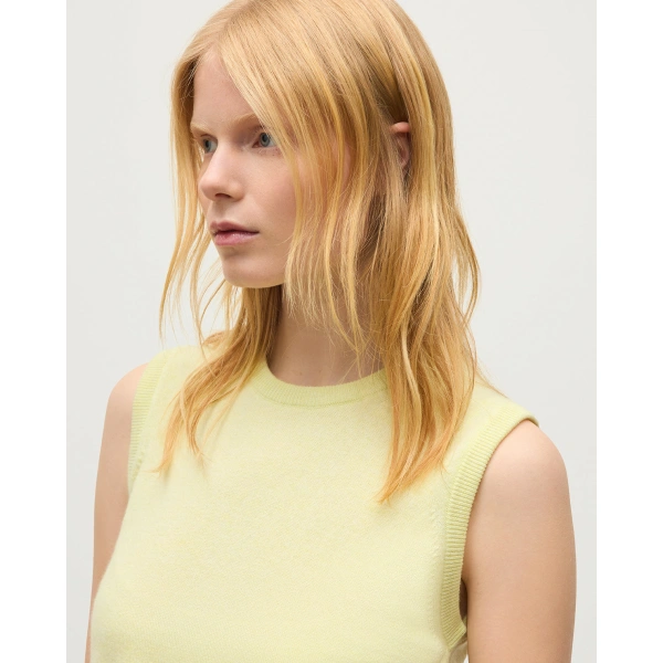 Johnstons of Elgin Iris Classic Yellow Cashmere Tank