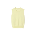 Johnstons of Elgin Iris Classic Yellow Cashmere Tank | Sleeveless | Coveti