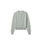 Johnstons of Elgin Iris Light Green Classic Cashmere Cardigan | Cardigan | Coveti